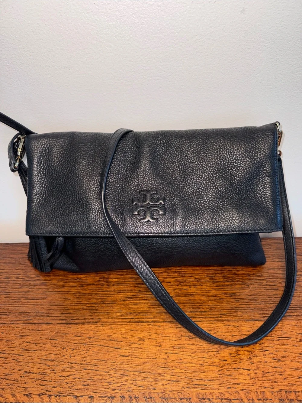 Tory Burch Thea Fold-Over Messenger Crossbody Bag